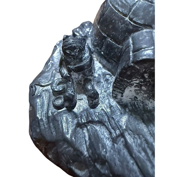 A Wolf Original Black Vtg Inuit Eskimo Igloo Soapstone Sculpture Made in Canada - Picture 2 of 8